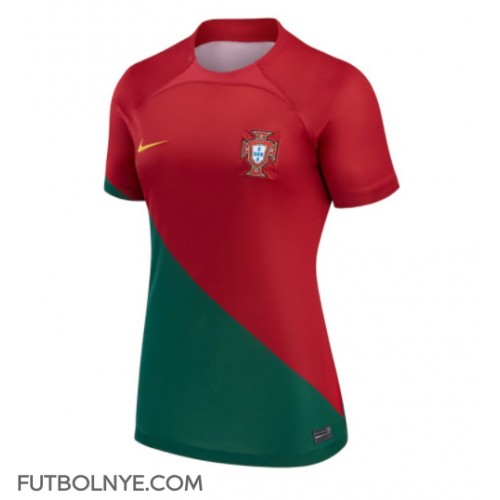 Camiseta Portugal Primera Equipación para mujer Mundial 2022 manga corta